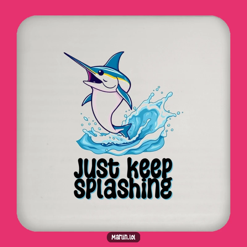 Funny Marlin Leaping Coaster: Splash of Fun for Your Table