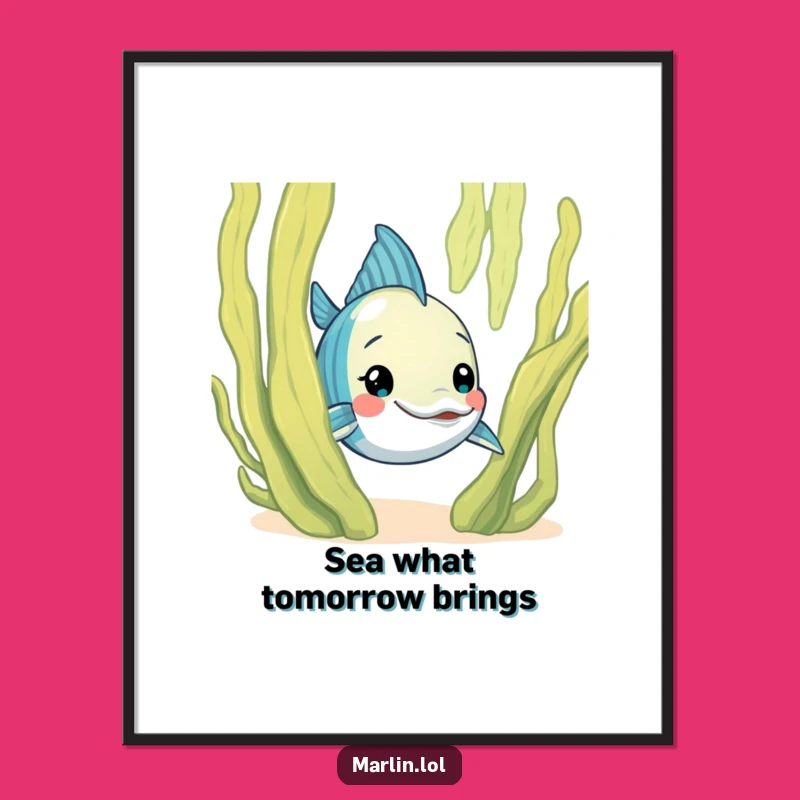 Funny Free Printable Wall Art: Marlin's Curious Charm, Whimsical Downloadable Gift!