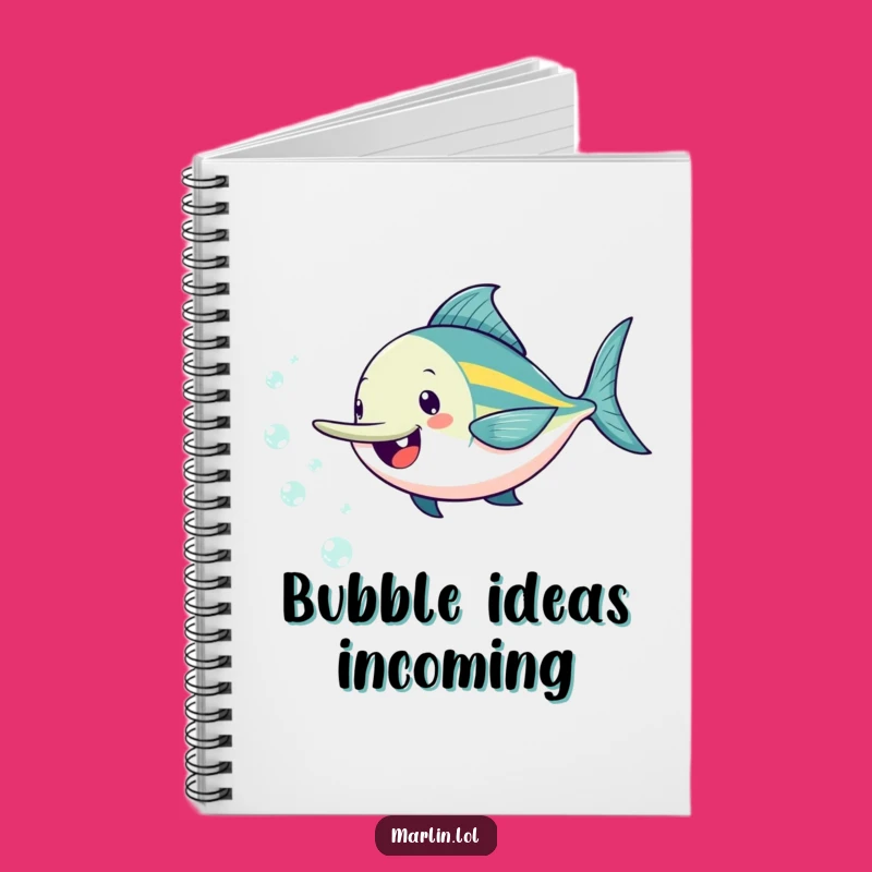 Funny Marlin Bubble Notebook: Sparkly Pages for Happy Thoughts