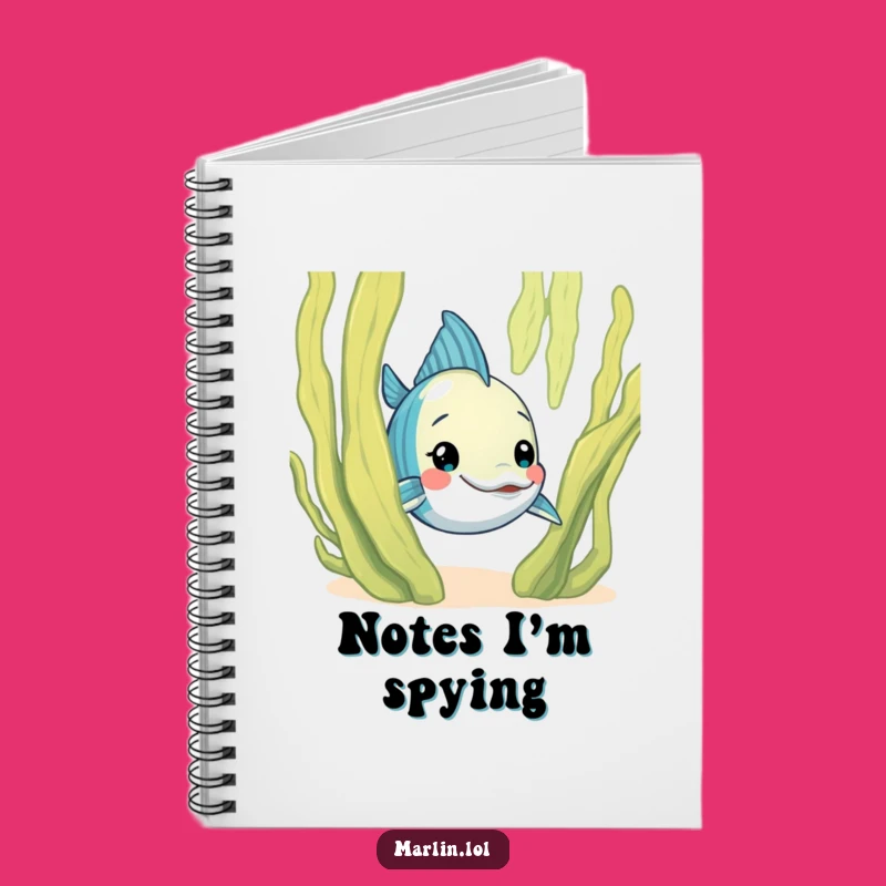 Funny Curious Marlin Notebook: Jot Down Secrets with Ocean Humor, Perfect Gift!